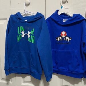 Under Armour Blue and Green Kids Hoodie